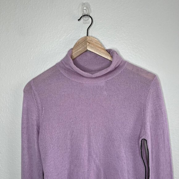 Maria McManus Lavender Purple Recycled Cashmere Blend Mockneck Sweater M - Picture 4 of 10